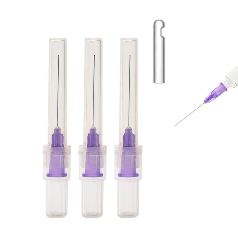 SNAWOP Dental Endo Irrigation Syringe Needle Tips 50PCS End-Closed Side Hole 23G/27G/30G (30G,Purple) 30G,Purple
