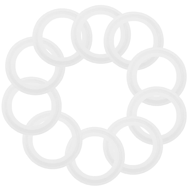 10Pcs 2" Tri Clamp Gasket, Sanitary Standard Silicone Tri-Clover O-Ring Fits OD 64mm Sanitary Pipe Weld Ferrule 2" ID:48mm, OD:64mm