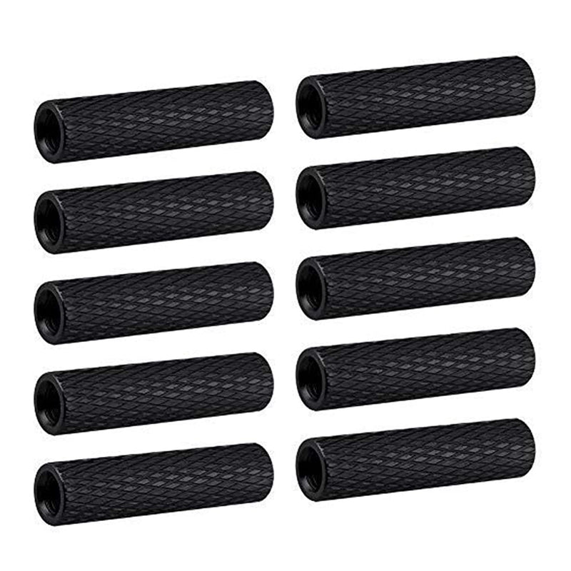 100Pcs M3X10 OD=5mm Aluminum Knurled Standoffs for RC/Drone/Quadcopter/FPV/Racing Car/Simracing/Mechanical Accessories Model Parts (Knurled Standoff 10mm,Black,100)