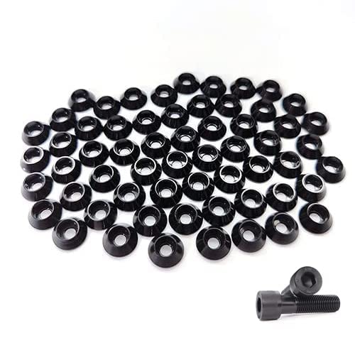 100Pcs M2.5/M3/M4/M5/M6 Black Color Button Head Washer (200, M3 Socket Head Washer) 200