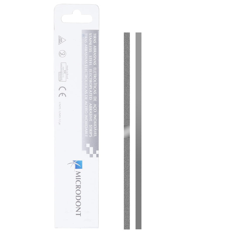 Dental Stainless Steel Polishing Strips - Dental Abrasive Stainless Steel Strips Dental Tooth File 4MM One Side Reusable Dental Care Tools（12pcs）