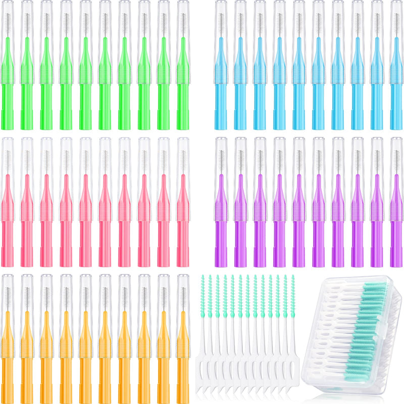 Zopeal 250 Pieces Braces Flossers Interdental Brush for Cleaner Tooth Toothpick Dental Teeth Flossing Head Oral Dental Hygiene Cleaning Tool Soft Dental Picks Refill Toothpick Cleaners (Fresh Color) Fresh Color