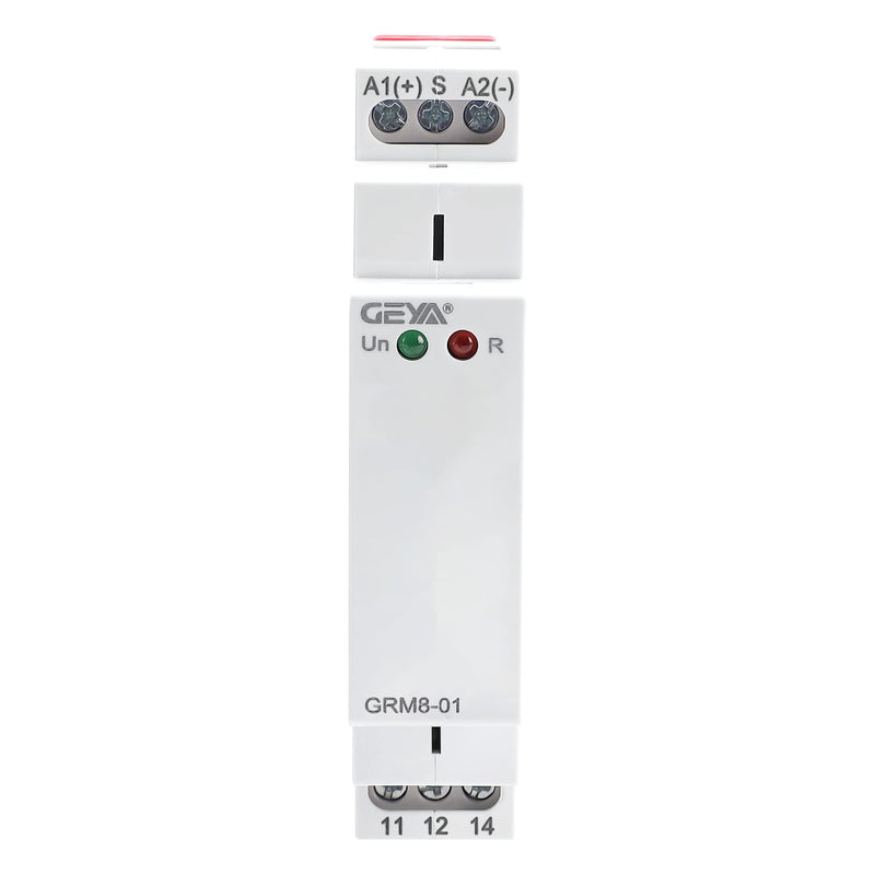 GEYA Electronic Latching Relay Memor Impulse Relay SPDT 16A Wide Range Voltage Din Rail Mounted(GRM8-02,AC/DC12V~240V) AC/DC12V~240V GRM8-01