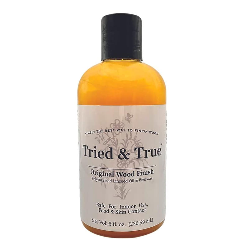 Tried & True Original Wood Finish, 8 oz. - Linseed Oil & Beeswax Blend, Ideal for All Woodwork, Long-Lasting Durability, Food Safe Sealer, Non-Toxic Wood Finish Other 8oz