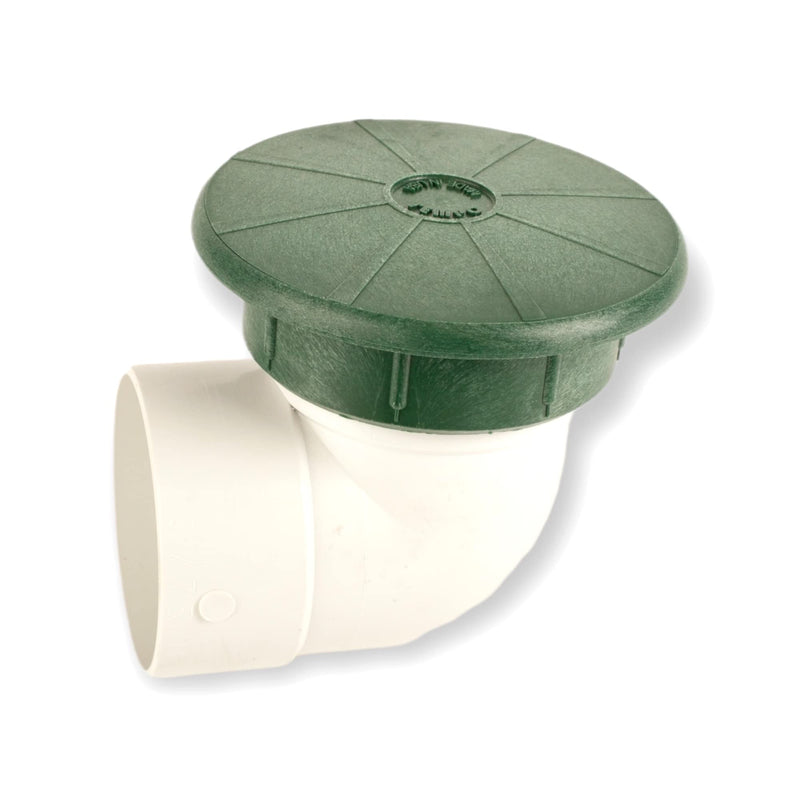 One Stop Outdoor Premium USA Made Pop-Up Drainage Emitter, for 3 in. Drain Fittings, Green Plastic - for Outdoor Landscape Drain Pipe (Valve + 3inches Elbow) Valve + 3" Elbow
