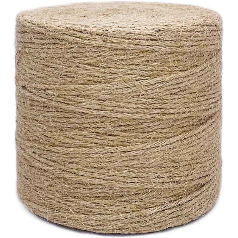 500FT Jute Twine Rope 3mm Natural Thick Garden Twine String Heavy Duty for Gardening Bundling Crafts Arts Gift Wrapping Packing Material Wedding Christmas Decoration Bulk 500.0 Feet