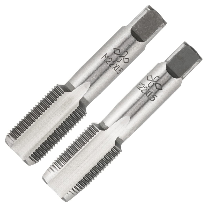 M22 X 1.5 Metric Hand Tap, Right Hand M22 X 1.5mm Threading Hand Tap 1Pair M22x1.5