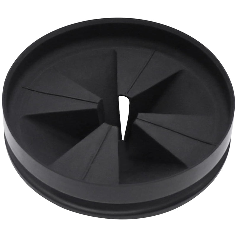 Garbage Disposal Splash Guards 3 3/8" Sink Baffle QCB-AM Replacement for InSinkErator Evolution Series, Upgraded Removable Quiet Collar Drain Plugs, Garbage Disposer Accessories, Black Deep Black - 1 Pack