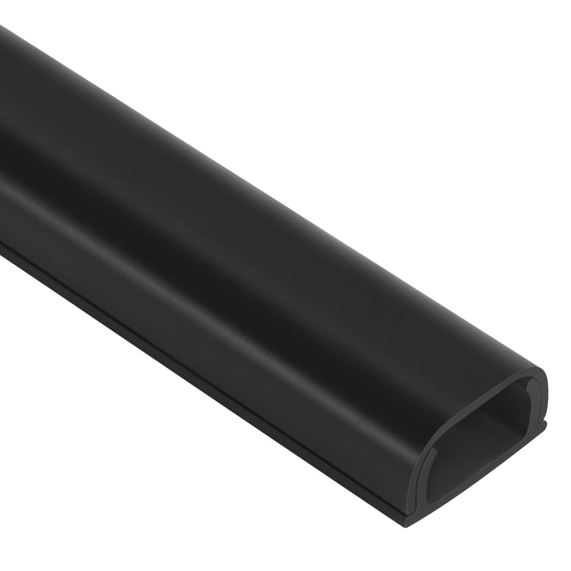Wire Covers for 2 Cords, 68in Wire Hider on Wall Mounted, Black Cord Cover Kit, Cable Cover Paintable, Cable Concealer for Extension Cord, Ethernet Cable, Speaker Wire Hider, 4X L17in W0.7in H0.4in Medium