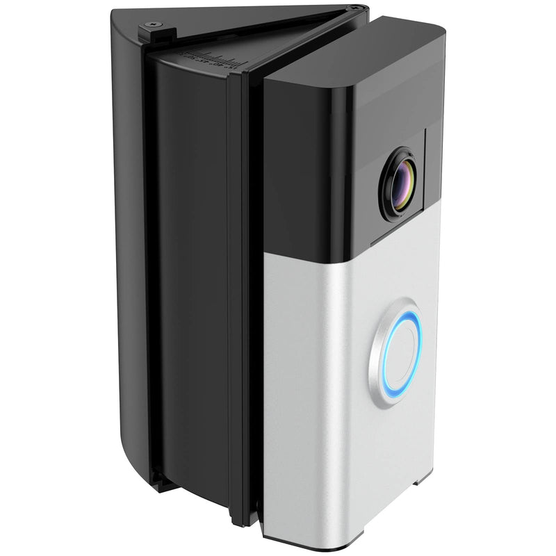NANW Adjustable 30 to 55 Degree Doorbell Angle Mount Compatible with Video Doorbell 1/2/3/4/Wired/Pro/(2020 Release)/Battery Doorbell Plus, Camera Mount Holder Bracket Wedge for Apartment Black