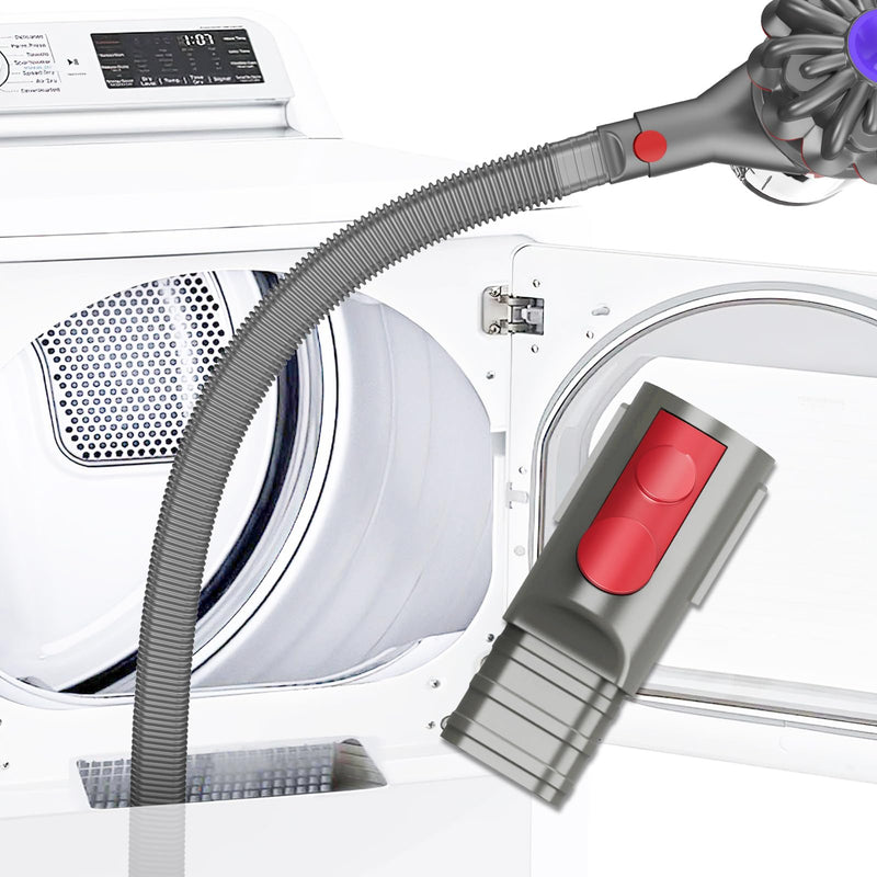 Sealegend Dryer Vent Cleaner Kit Compatible with Dyson Dryer Lint Vacuum Attachment for Dyson V7 V8 V10 V11 V12 V15 etc Cordless Vacuum Cleaner Removes Deep Lint Gray