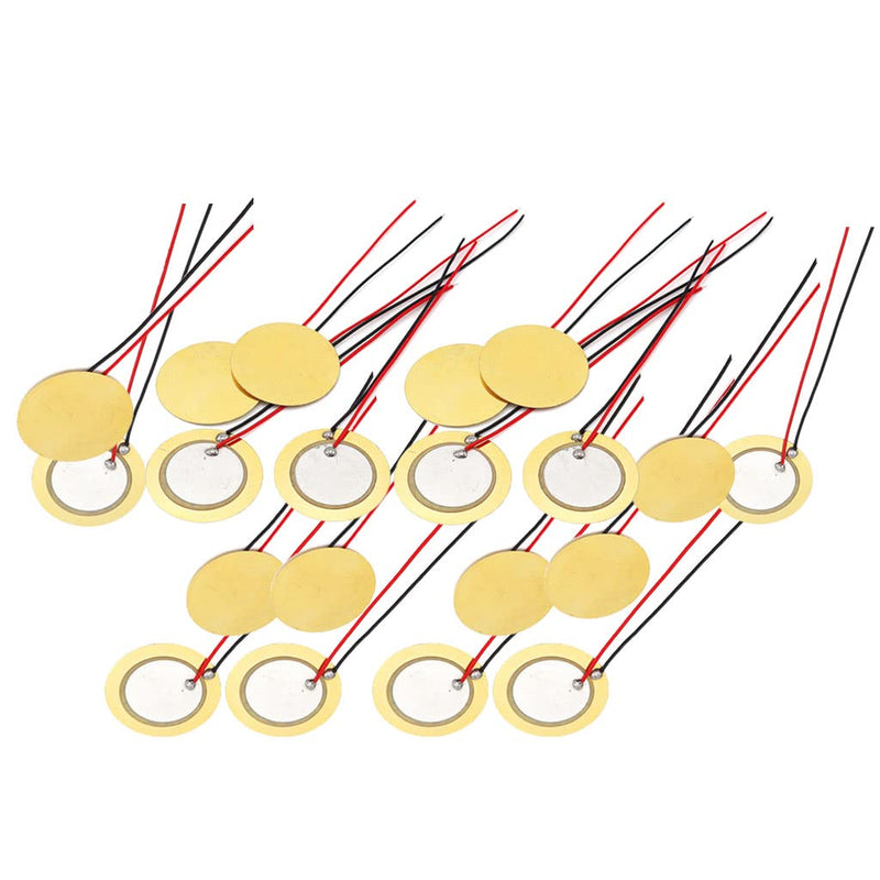 20mm Piezo Transducer with Soldered Wire (Pack of 20)