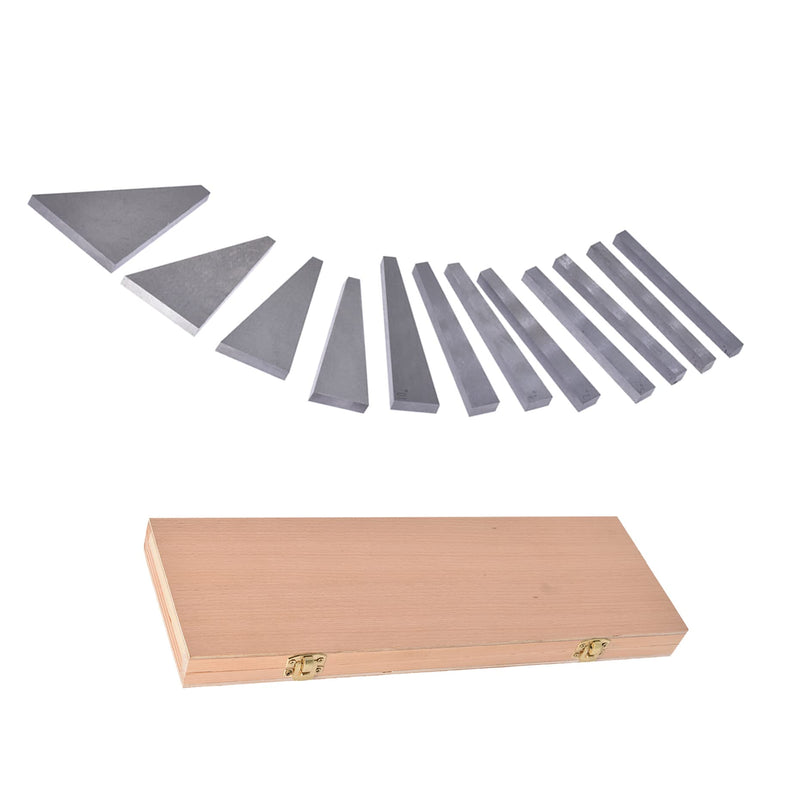 kimllier 12Pcs Angle Gauge Block Set, Accuracy Steel Machinist Tool 1/4 to 30 Degree with Box