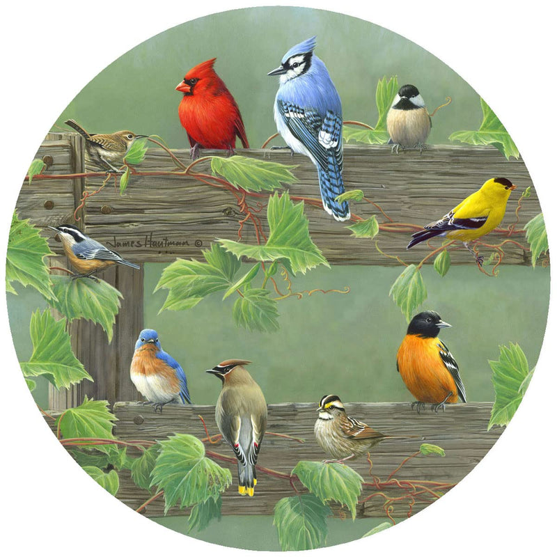 Andreas Silicone Rail Birds 8" Non-Slip Trivet/Pot Holder/Hot Pad – 100% Cotton Fabric Encapsulated in Silicone, Heat Resistant to 600°F – Flexible, Dishwasher Safe – USA Made, TR-HB1183