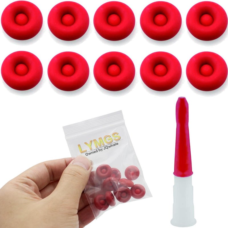 Universal Fit Caulk Tube Latex Sealing Caps, Caulk Saver Cover Sealer for Sealing and Preserving Open Caulking Tube, Red 10 Pack
