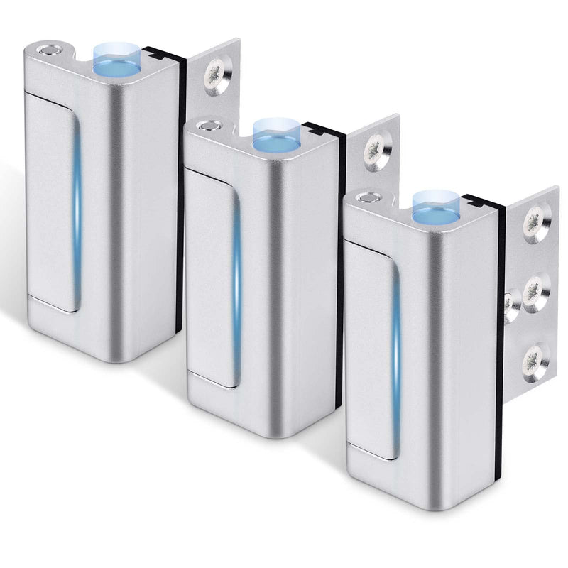 Home Security Door Reinforcement Lock 3Pack, Childproof Safety Door Lock Latch Inside Stopper, Add High Security to Prevent Home Unauthorized Entry, Aluminum Construction Finish 3