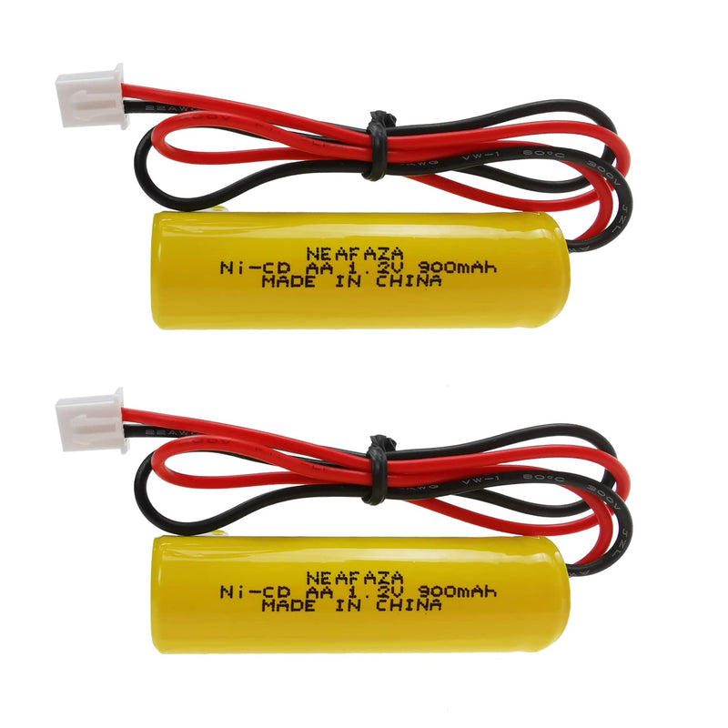 1.2v 900mAh Ni-CD AA Exit Sign Emergency Light Battery Replacement Compatible with Unitech AA900mAh OSA268 ELB CS01 Lithonia Battery EXR LED EL M6 (2 Pack)