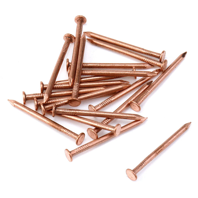 MY MIRONEY 20 Pack 1.5 Inch Copper Nails Solid Copper Nail Spikes for Slating & Roofing 1.5"