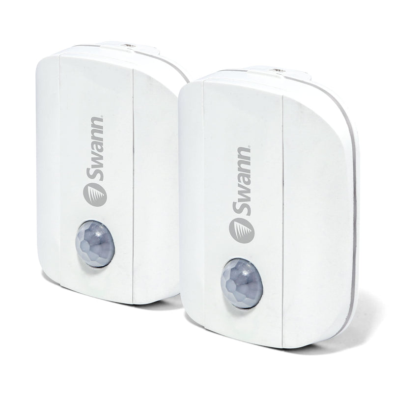 Swann Wireless Motion Alert Sensor Unit 2 Pack Easy Installation Both Indoors & Outdoors with Weatherproof Design, No Hub Required. Detect Movement Up to 50ft Away Within 110 Degree Range,White