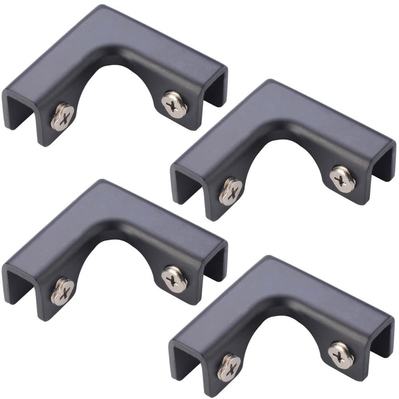 jinyatu 4Pcs Glass Clamp Square Glass Frame 90 Degree Corner L Shape Glass Connector Clip Holder for Rimless Aquarium Shower Door Cube Glass Panel Fixing (Max Clamp 10mm Thick) Max Clamp 10mm thick