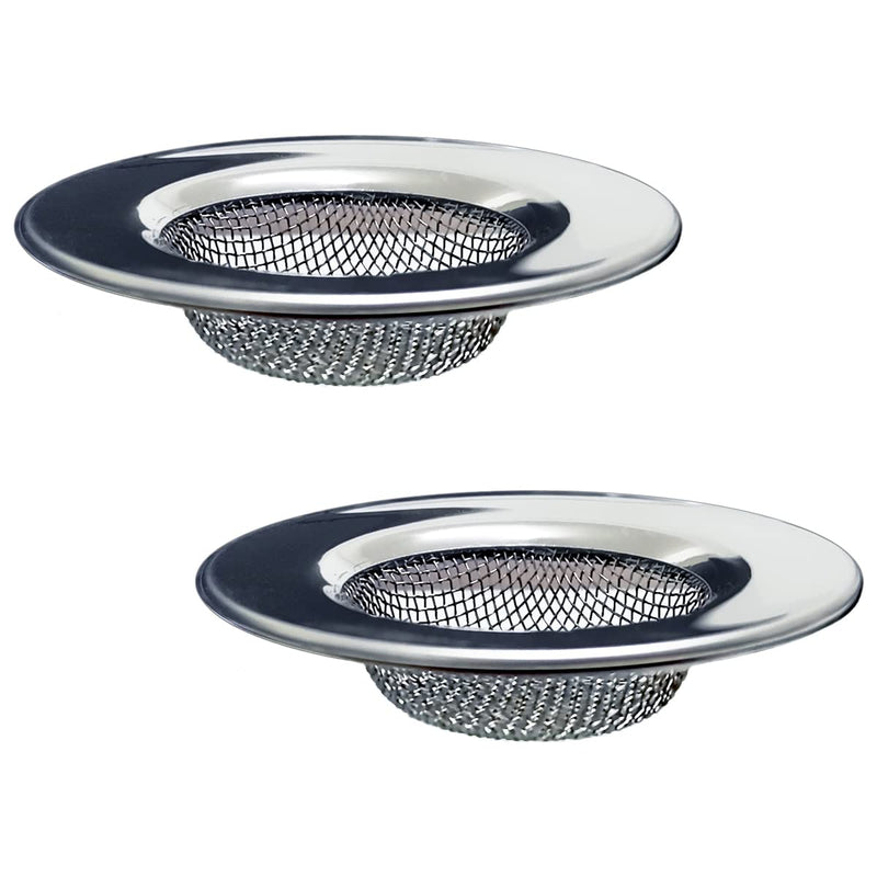 1.50" Bathtub Strainers, Bathroom Sink Strainers, Shower Drain Hair Catcher, Drain Strainer for Laundry, Mop Pool, Utility, Slop, RV Sink, Stainless Steel, Pack-2 1.50 inch