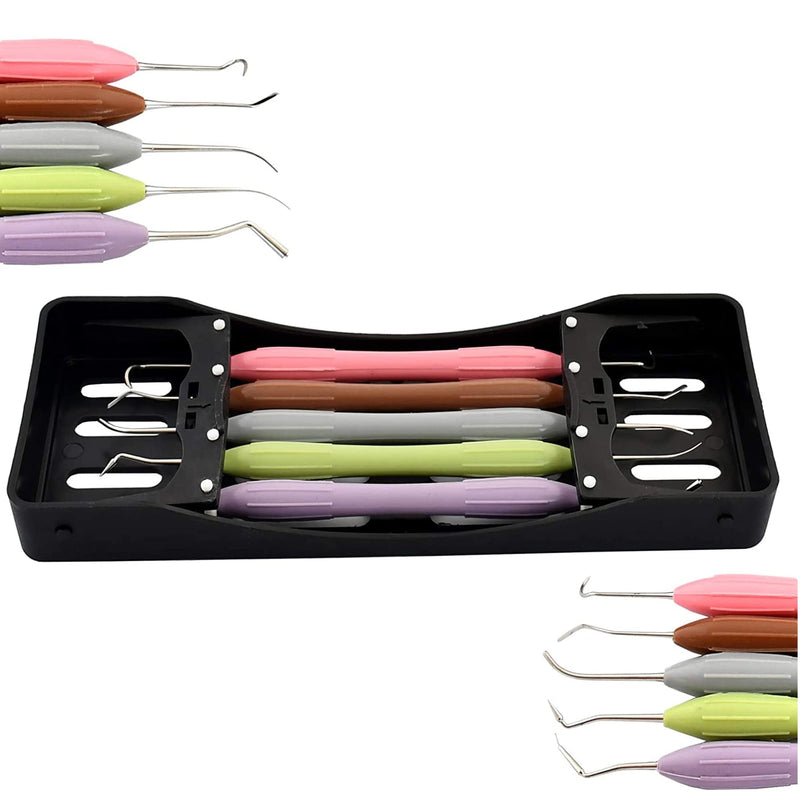 OdontoMed2011 Silicone Handle Dental Composite Filling Instruments Kit 5pcs Tools DN-2285 ODM