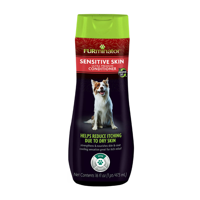 FURminator Sensitive Skin Ultra Premium Conditioner, Sensitive Skin Conditioner for Dogs Helps Reduce Itching, 16 oz - PawsPlanet Australia