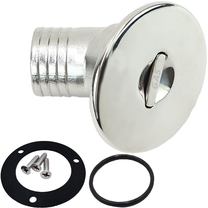 SHENGHUISS Boat Water/Diesel/Gas/Fuel Deck Fill/Filler 2 Inch(50mm) with Keyless Cap 316 Stainless Steel Boat Deck Hardware for Boat, Yacht, Caravan B-60°-Gas