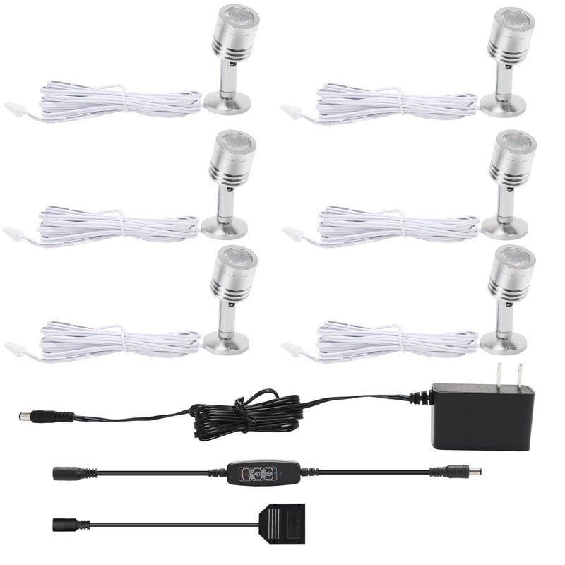 Taysing LED Spot Light Indoor Picture Lights Art Lights Accent Lights Little Spotlight Up Lights for Painting Picture Plants Jewelry Showcase Display Shelves Cabinet(Cold White 6 Pack Dimming&Timing) Cold White Smart Switch