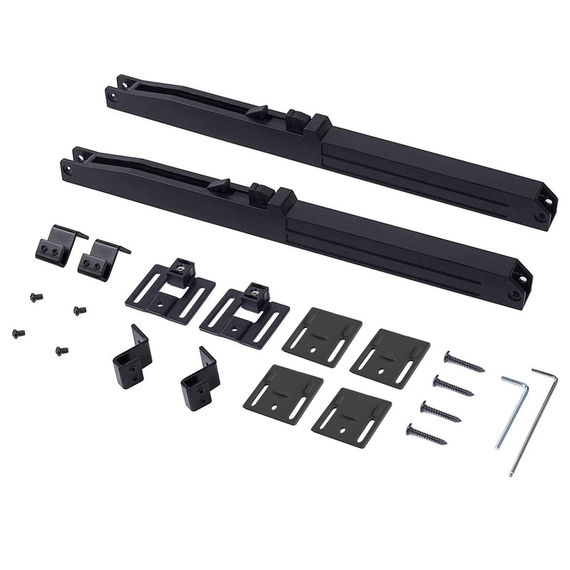 2PCS Lightweight Hole-Free Barn Door Soft Close Mechanism, Upgraded Design Sliding Door Hardware Kit, Adjustable Actuators One Way Operation Door Stopper Anti-Slam Invisible Lightweight Barn Door Soft Close Mechanism