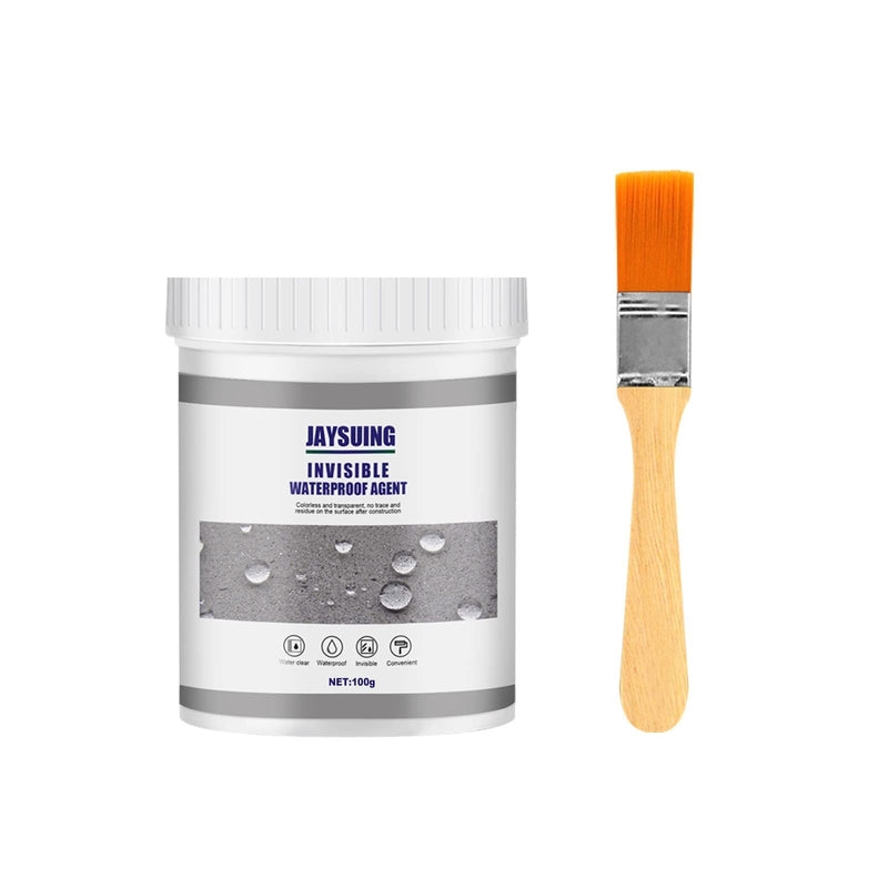 Jaysuing Invisible Waterproof Agent, Waterproof Insulating Sealant, Transparent Repairing Leak Waterproof Adhesive,Super Strong Bonding Sealant Invisible Waterproof Anti-Leakage Agent (Clear 100g) Clear 100g