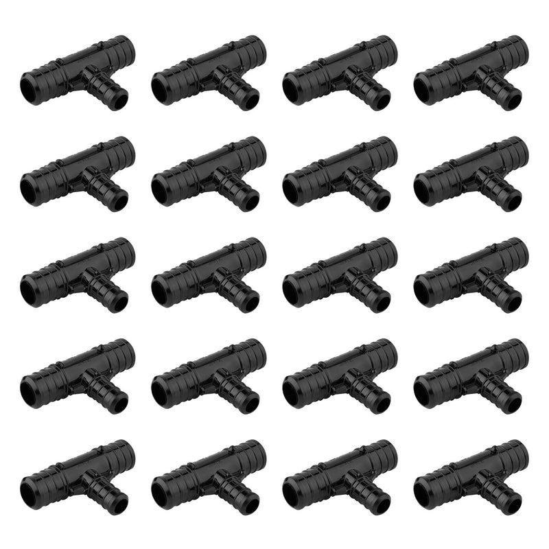 20Pcs EFIELD Poly PPSU PEX 3/4" X 3/4" X 1/2"Reducing Tee(PPSU1807010-20) 20 pack Without Tab