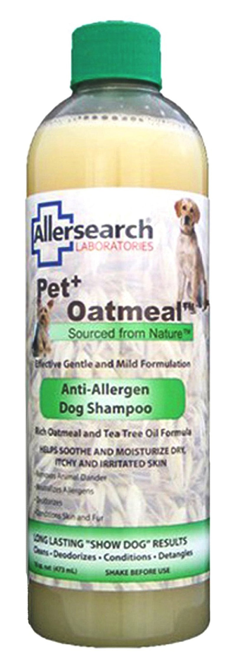 Allersearch Pet+ Oatmeal Anti-Allergen Dog Shampoo 16 oz - PawsPlanet Australia