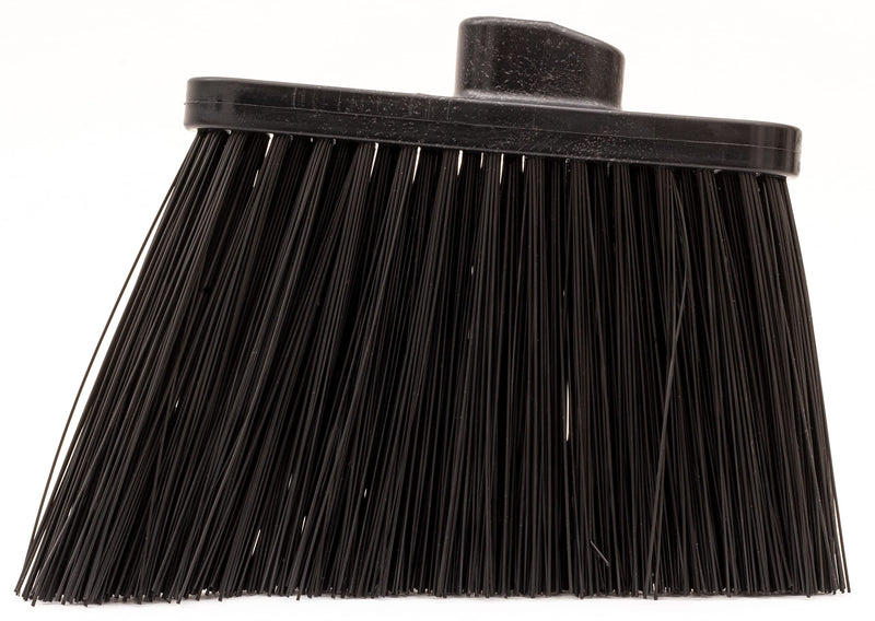 SPARTA Plastic Broom Head, Angled, Un-Flagged for Large Debris Indoor, Outdoor, Home, Restaurant, Lobby, Office, 12 Inches, Black Large Debris Broom Head Single Item 1