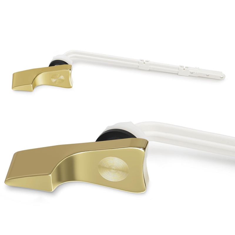 RAVINE Toilet Handle Replacement- American Standard Toilet Flush Handle with Elegant Design, Durable Toilet Flush Lever Front Mount - Easy to Install Toilet Bowl Handle Replacement (Matte Brass) Matte Brass