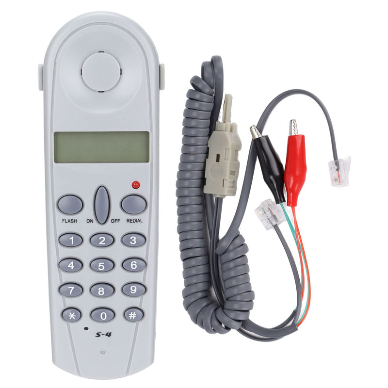 Telephone Butt Test Tester, S4 Phone Line Tester Kit, Support Replay, Real Time Date and Time Display, for Call, Caller ID, Phone Line Detection
