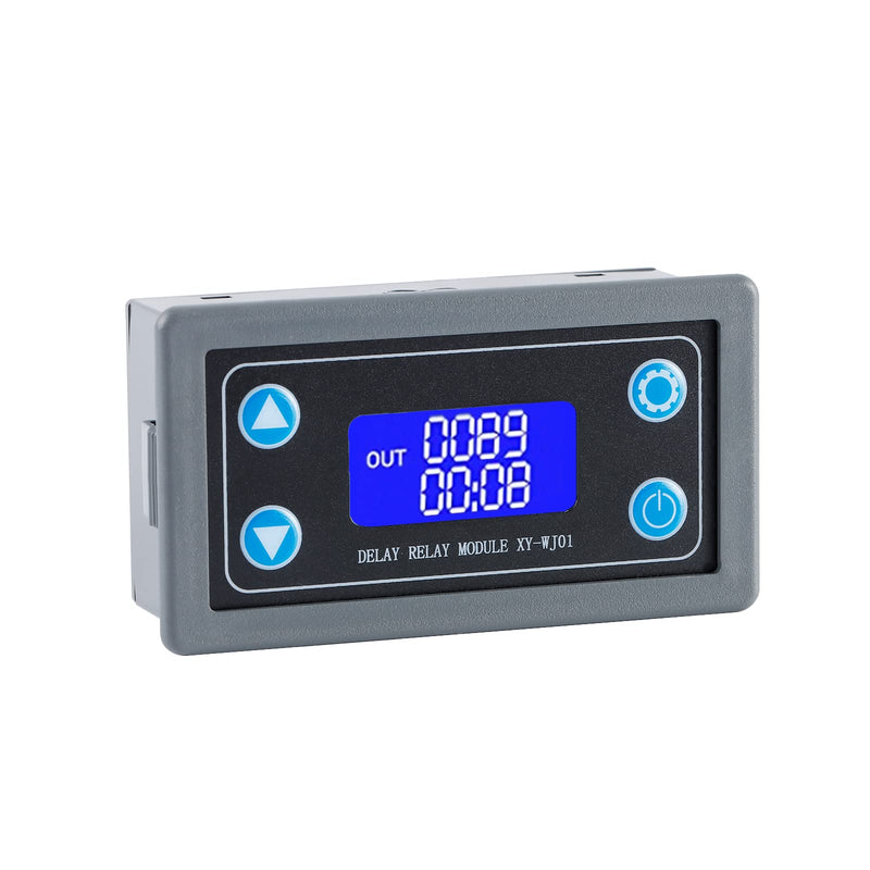 XY-WJ01 Delay Relay Module Timer Delay Relay Module DC 6-30V 12V 24V 0.01s-9999min 50mA Digital Timer Delay Period Switch Module AC 220V Power On-Off Controller LCD Display Switch Button
