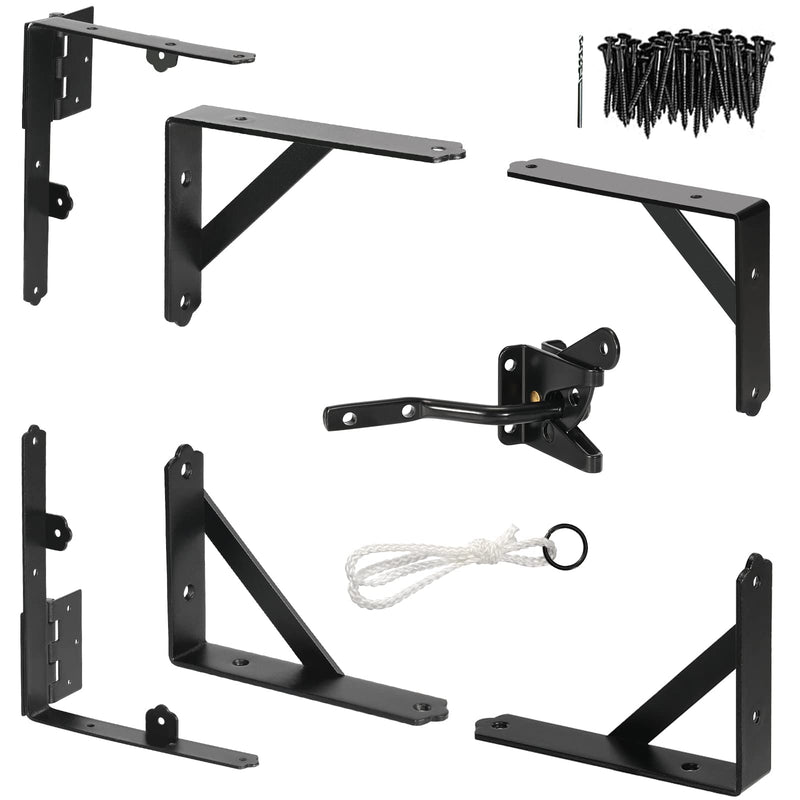 Corner Brace Bracket Anti Sag Gate Frame Hardware Kit for Wooden Fence with Latch No Sag Kit B
