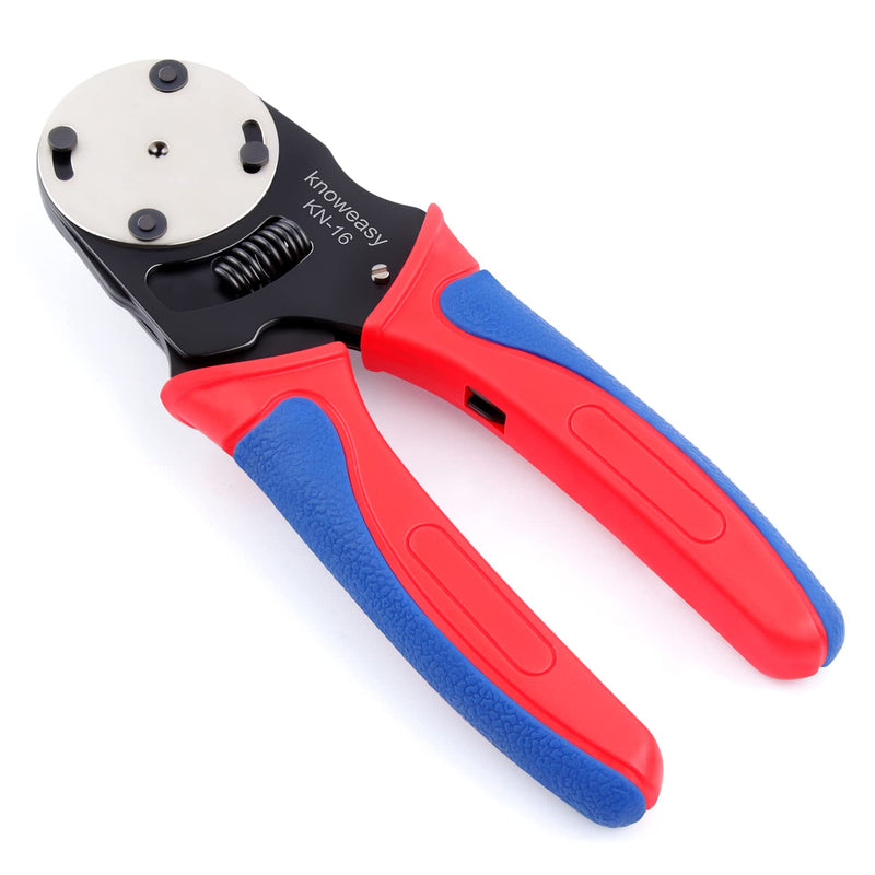 Deutsch Crimper,Knoweasy 4 Way Indent, 8 Impression Closed Barrel Crimper with Deutsch Crimp Tool for Deutsch Contacts - Gage 14, 16, 18 - Perfect for Automotive Application KN 16