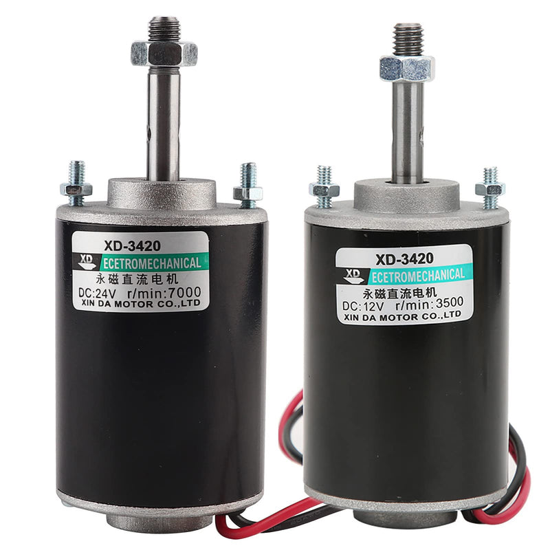12/24V 30W CW/CCW High Speed Permanent Micro DC Magnet Motor Low Noise Permanent Magnet DC Motor for DIY Generator(24V 7000rpm) 24V 7000rpm