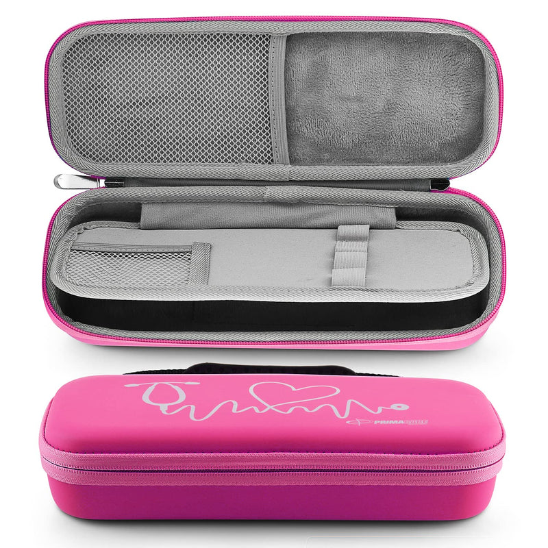 Primacare KB-9297-PK Pink Stethoscope Case, Supplies NOT Included, for Stethoscopes and Medical Supplies, Multiple Compartments, Portable and Lightweight First Aid Kit Bag, Accessories for Nurses