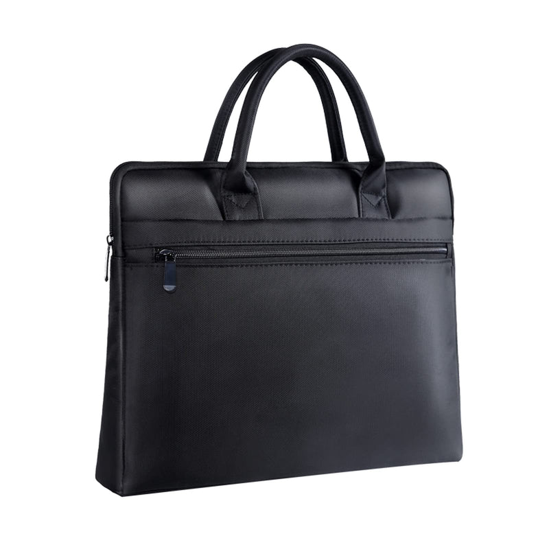 enyuwlcm Waterproof Oxford Handle Document Bag Briefcase for Men File Tote Bag for Carrying Paper Files Black