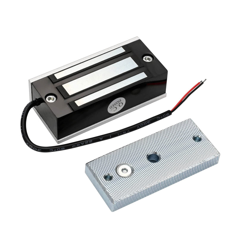 Electric Magnetic Lock 60KG 130LBS Holding Force Electromagnet Lock 12V Fail Safe NC Mode Single Door for Access Control System 60KG/130Lbs