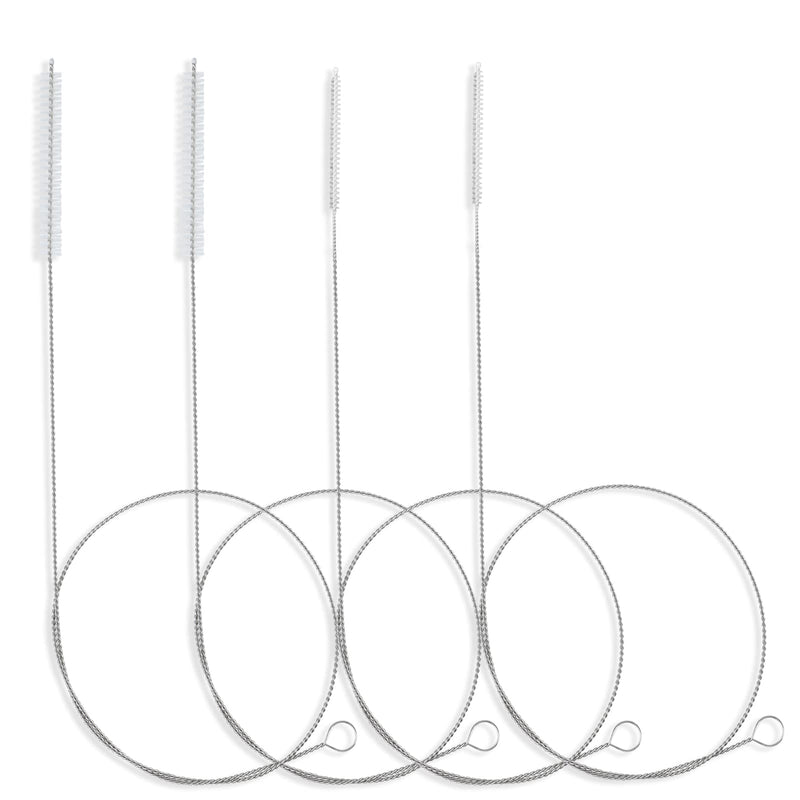 40 Inches Brush Cleaner for Cleaning Straw, Kegerator, Feeding Tube, Siphon Hose, Sunroof Drain, Refrigerator Drain, 4PCS (White) 1-white