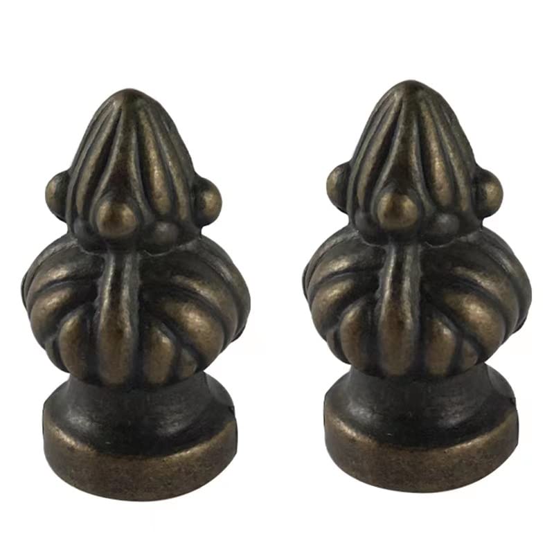 2 Packs Lamp Finial Cap Knob Lamp Decoration for Lamp Shade，1-3/8 Inch Antique Bronze Cap Knob Lamp Shade Finial Decoration Accessories(Small Size)