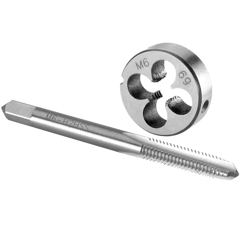 Burkit M6 X 1 Tap and Die Set, M6 x 1.0 Machine Thread Tap and Round Die Right Hand M6x1 - NewNest Australia