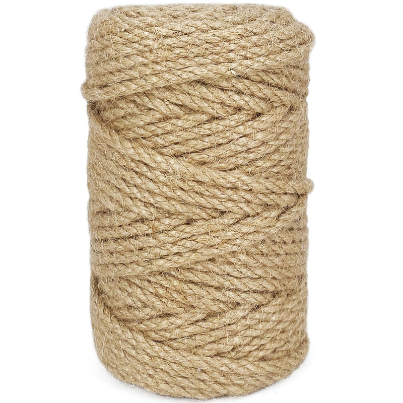 Leecogo 4mm Jute Rope 164 Feet Heavy Duty and Thick Twine Rope for Gardening Arts Crafts Packing Bundling Recycling and Home Decor Brown 164.0 Feet