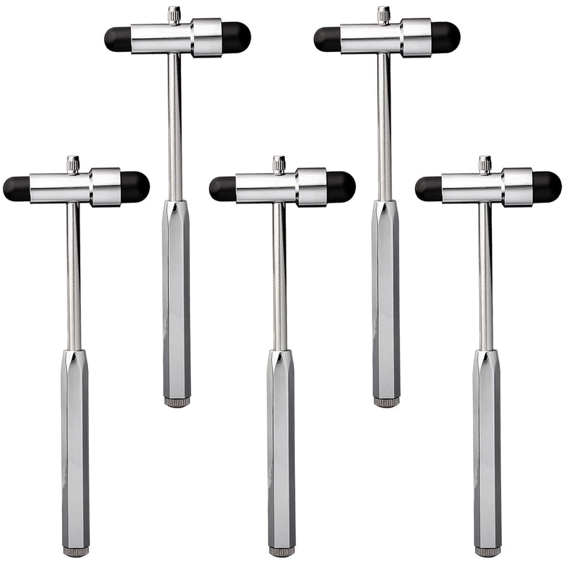 Novamedic NM-3682 5 Pack Buck Neurological Reflex Hammers with Dual Heads and Built-in Brush, 7.5-Inch Medical Reflex Testing Instruments for Doctors, Nurses, EMTs and Medical Students