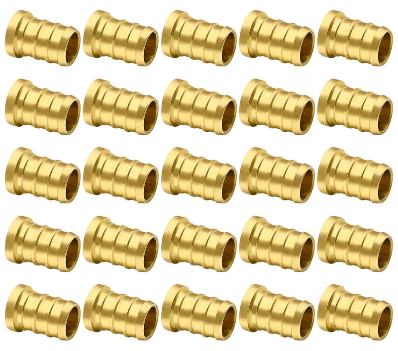 25 Pack 1/2" PEX Barb Plug End Cap, PEX Barb Plug End Cap, Brass PEX Barb Plug End Cap Pipe Fitting (1/2", 25pcs) 1/2"-25 Pack