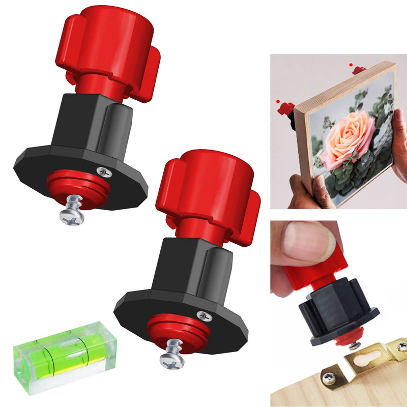 DIKOO Picture Hanging Mark Hole and Leveling Kit for Frame Mural Hanging - with Mini Bubble Level Used for Mark Nail Hole Frames etc Location Tool Set 2
